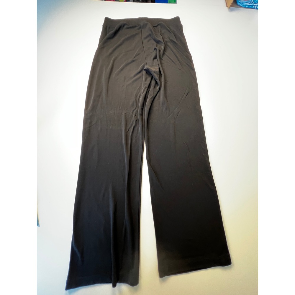 Lands'‎ End Black Wide Leg Pants Women's Size S (6-8) Stretch Casual